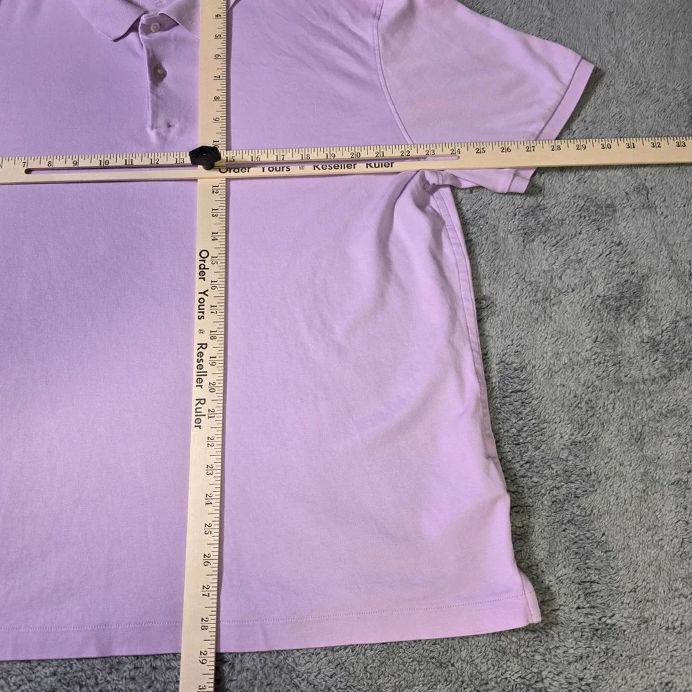 Banana Republic Mens XL Tall Polo Shirt Purple Luxury‎ Touch Performance Cotton